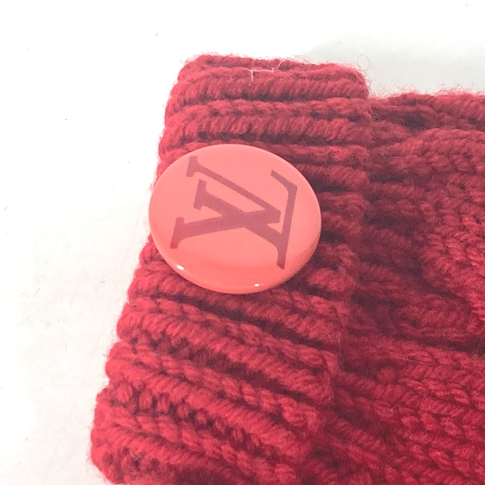 LOUIS VUITTON gloves wool Red logo Women