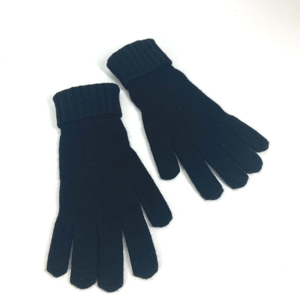 LOUIS VUITTON gloves M72682 cashmere black Leather Patches Gon Helsinki Damier mens