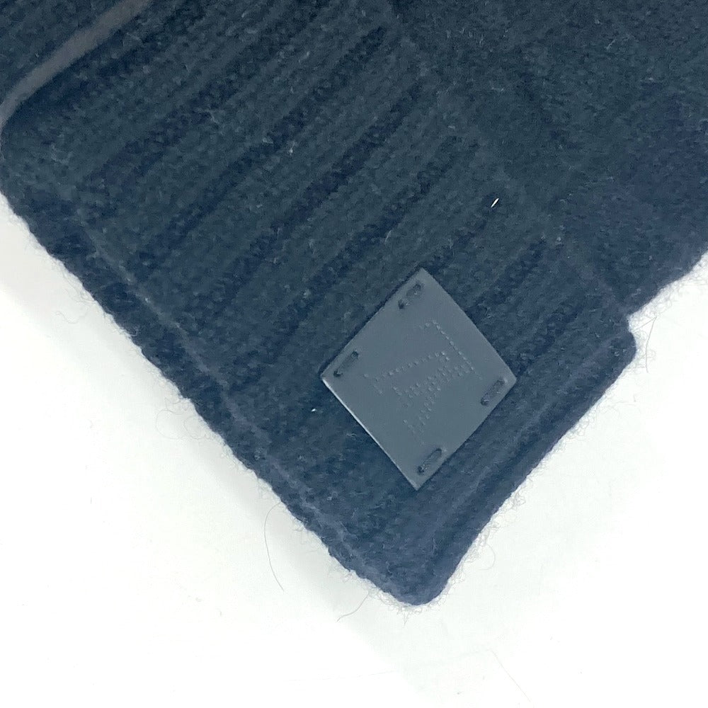 LOUIS VUITTON gloves M72682 cashmere black Leather Patches Gon Helsinki Damier mens