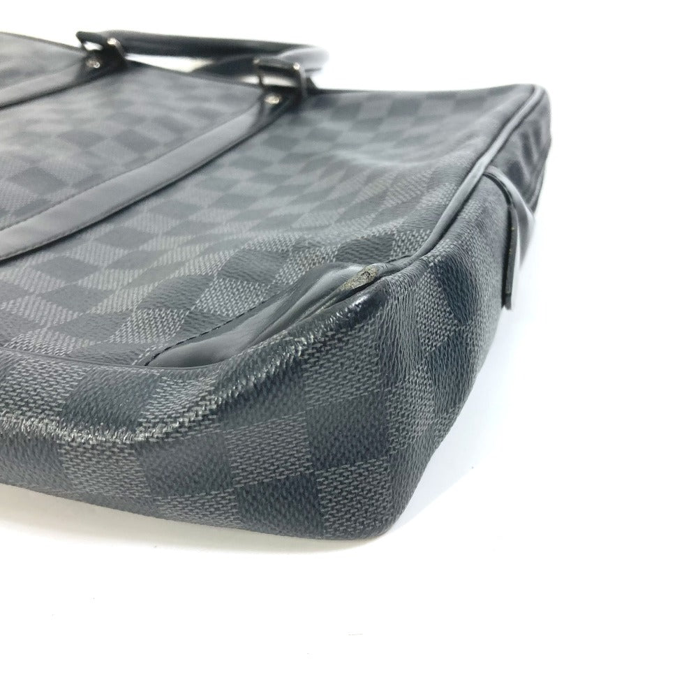 LOUIS VUITTON Business bag N41125 Damier Grafitto Canvas black Damier Grafitte Porto documan Voyage PDV mens