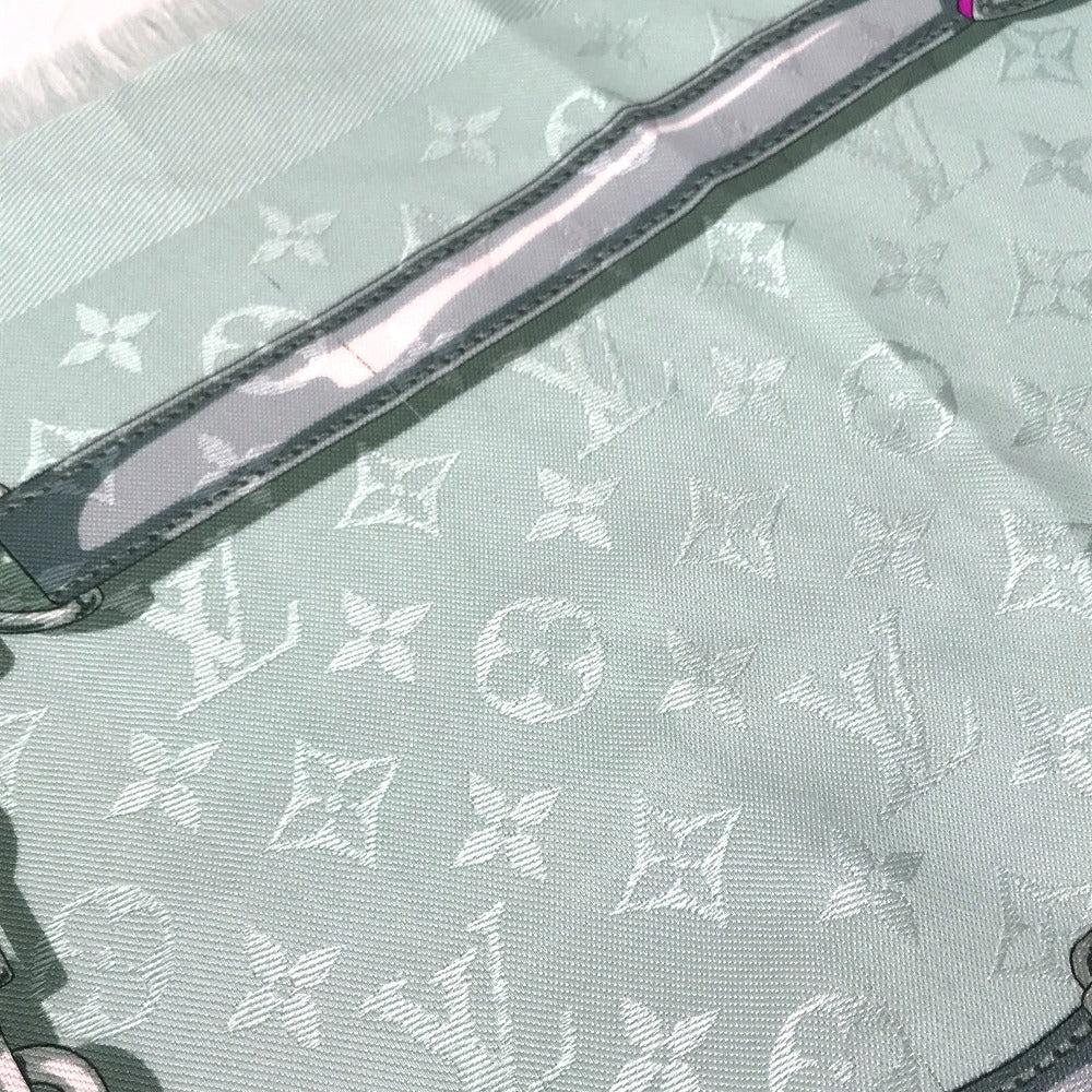 LOUIS VUITTON Stall M70807 silk Light blue type Monogram Confidential Accessory Women