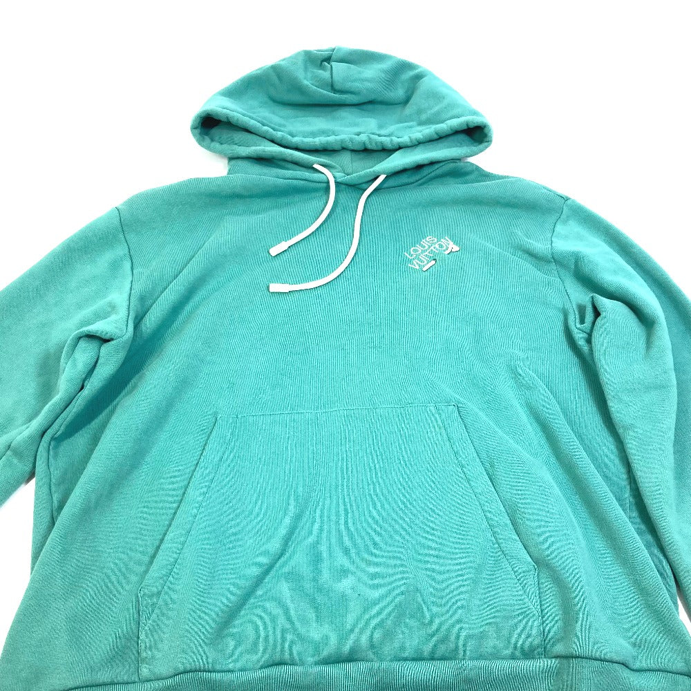 LOUIS VUITTON Hoodie cotton Blue type Signature Hoodie mens L