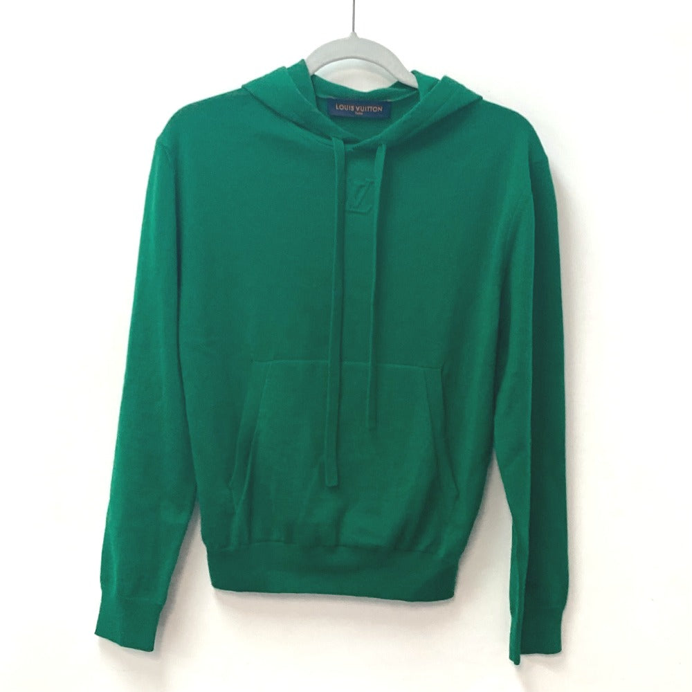 LOUIS VUITTON sweater 1A9FQT Cashmere, Silk, Polyamide green LVSE LV Embossed Hoodie Long sleeve mens XS
