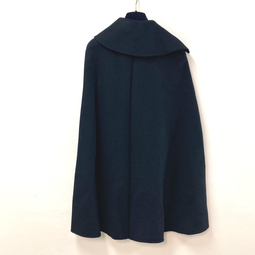 LOUIS VUITTON poncho FKCO04 wool black Giant Monogram cloak coat Women 34
