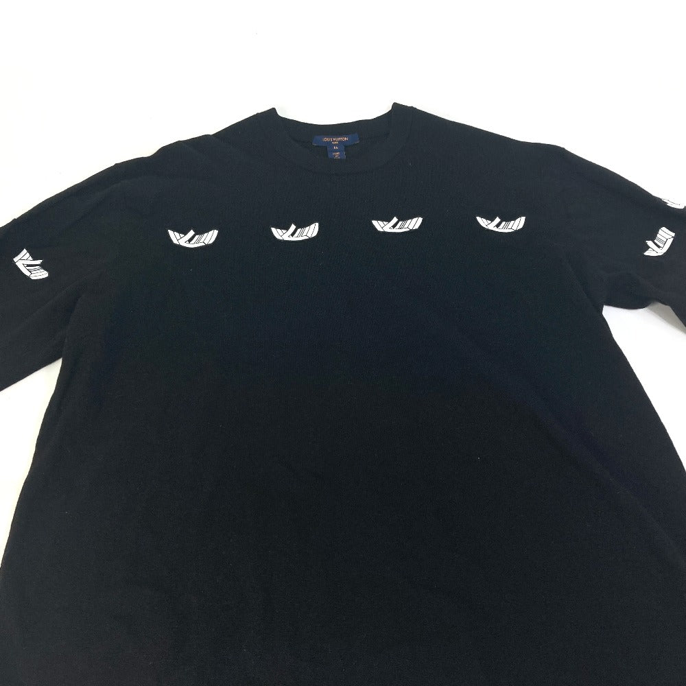 LOUIS VUITTON knit Wool, Polyester black Apparel logo patch LV Vites Sweater Women M