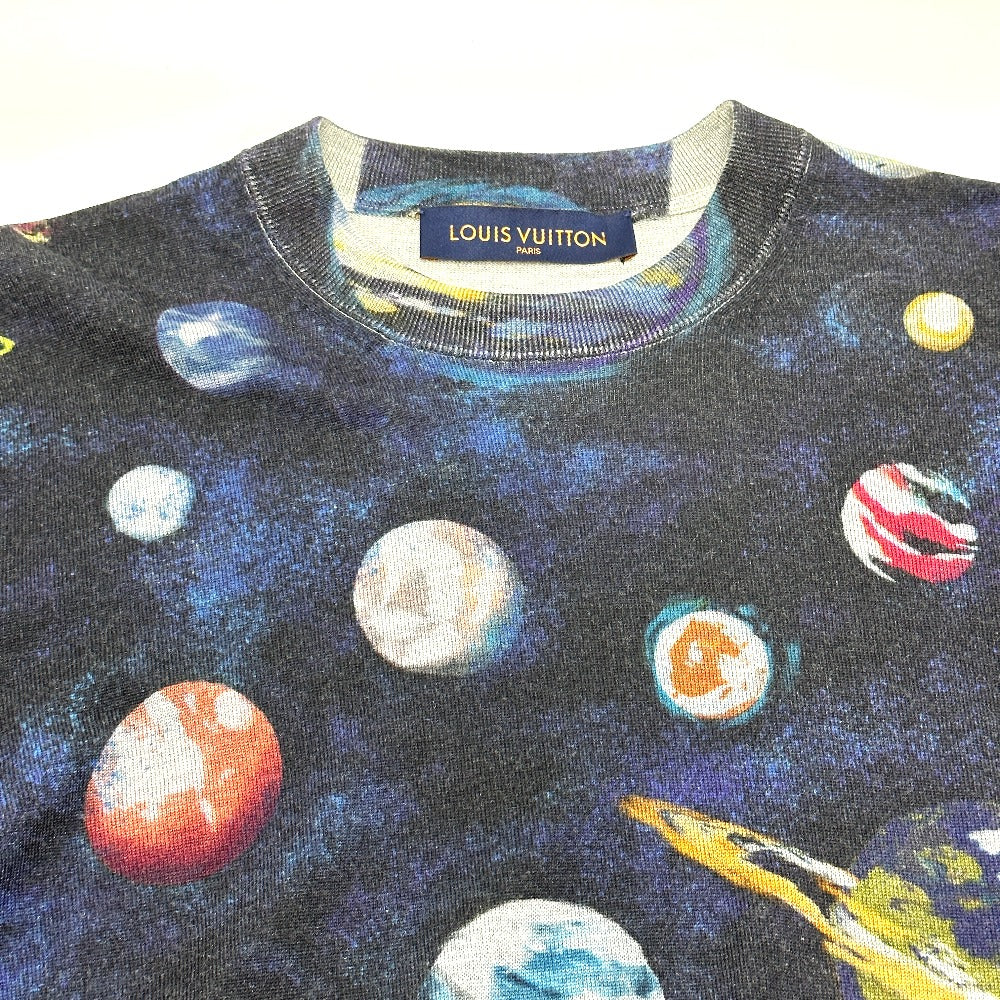 LOUIS VUITTON sweater RM191M wool blue Galaxy Planet print mens XL