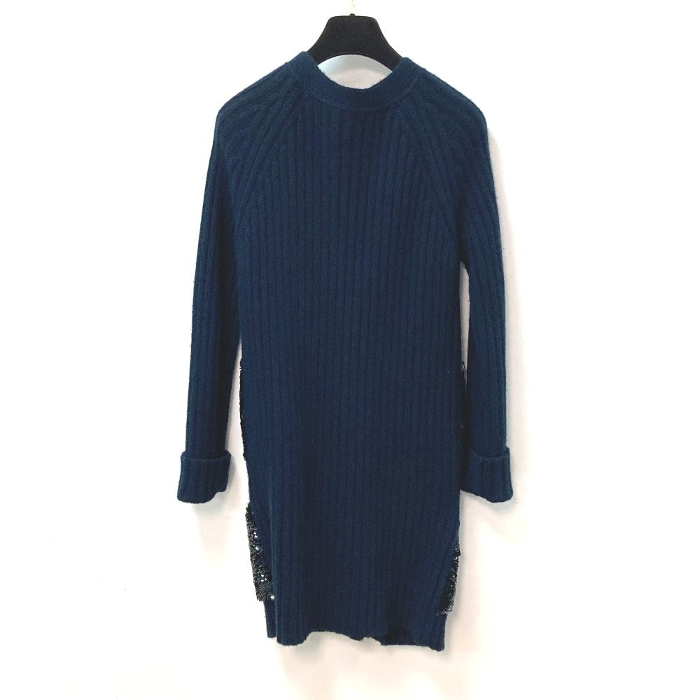 LOUIS VUITTON cardigan cashmere Navy Apparel Outerwear Sequin Women S