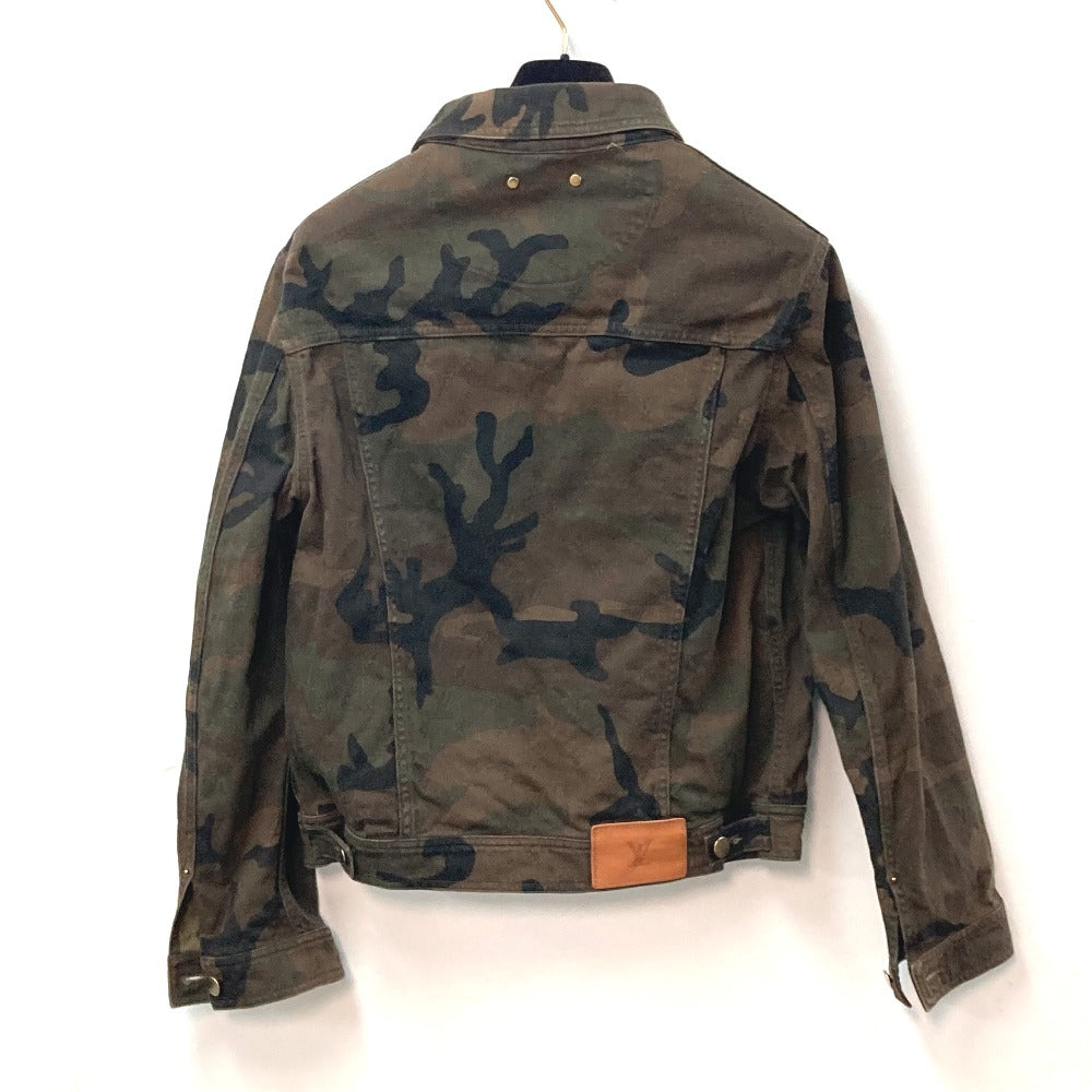 LOUIS VUITTON Jacket 1A3FE5 cotton green SUPREME Supreme camouflage camouflage denim tracker mens 46