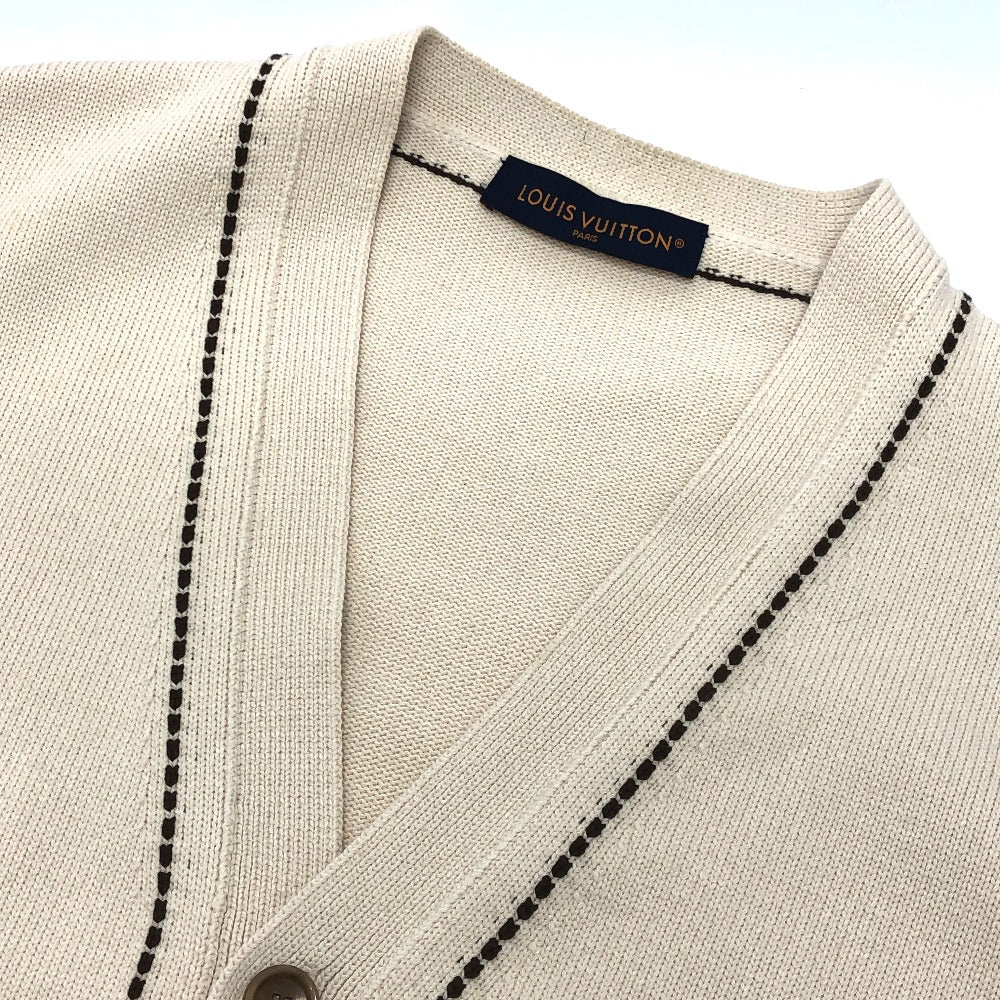 LOUIS VUITTON cardigan 1AFPXX cotton beige Signature light LV logo mens âk