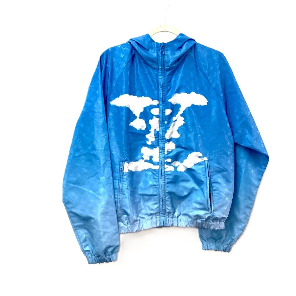 LOUIS VUITTON Jacket 1A8A7O Nylon, Polyester blue Monogram Clouds Windbreaker mens 50