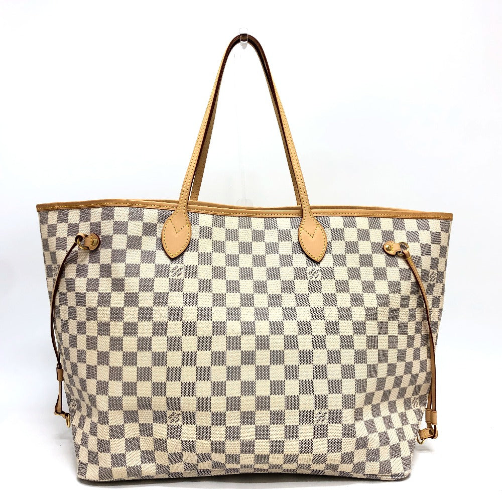 LOUIS VUITTON Tote Bag Damier Azur Canvas white Neverfull GM Women