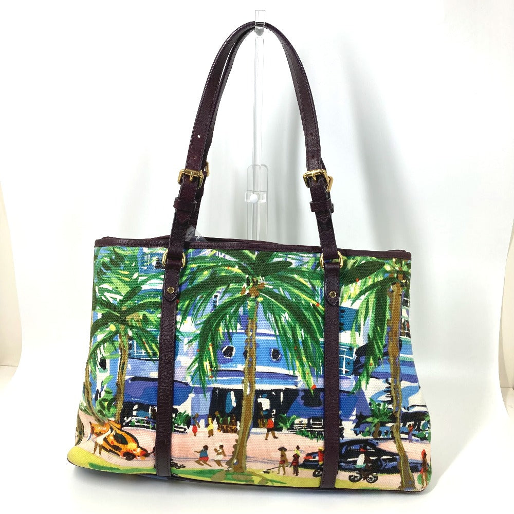 LOUIS VUITTON Tote Bag Canvas / leather green Eyeall hippo PM Women