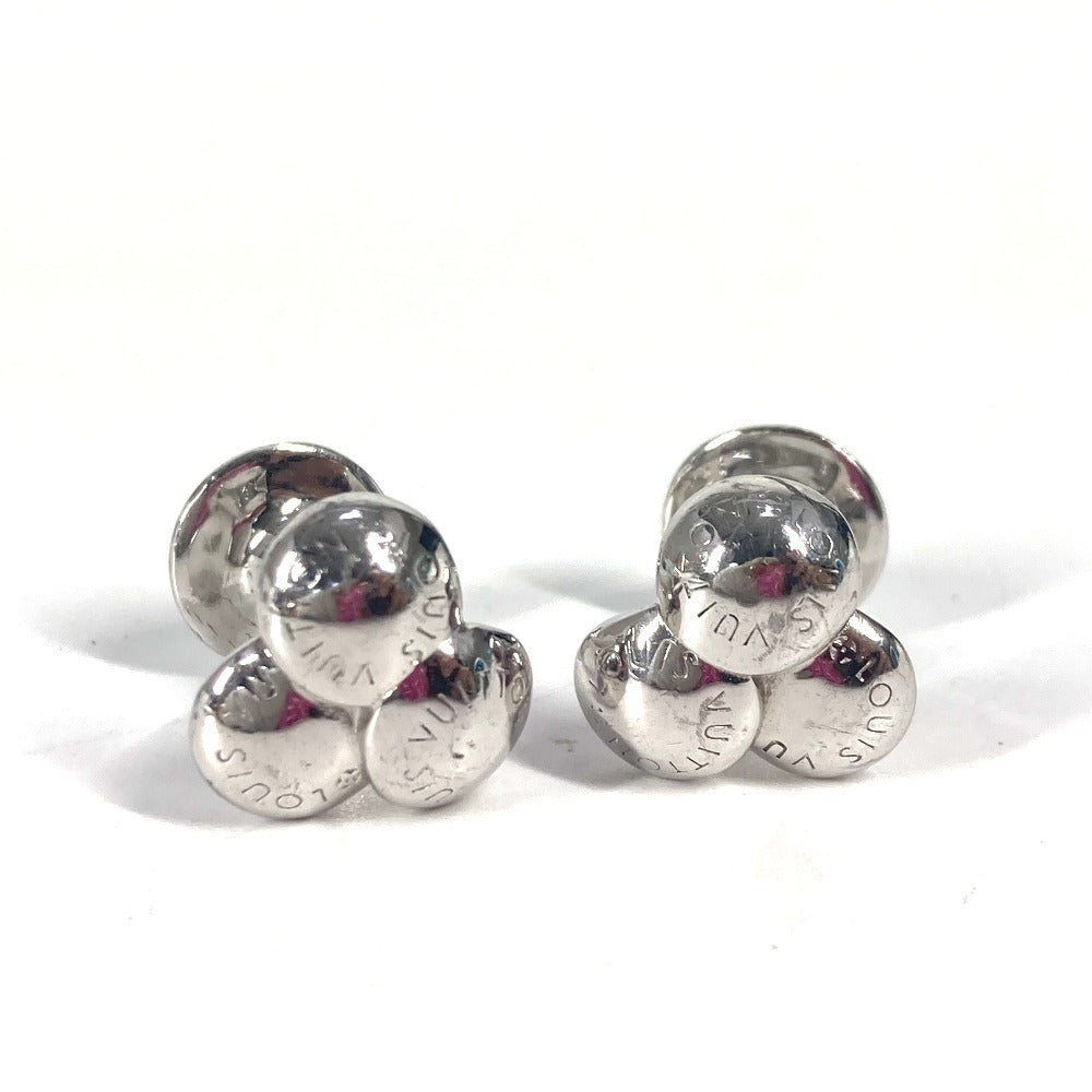 LOUIS VUITTON cuffs metal Silver Buton de Manchette Flower mens