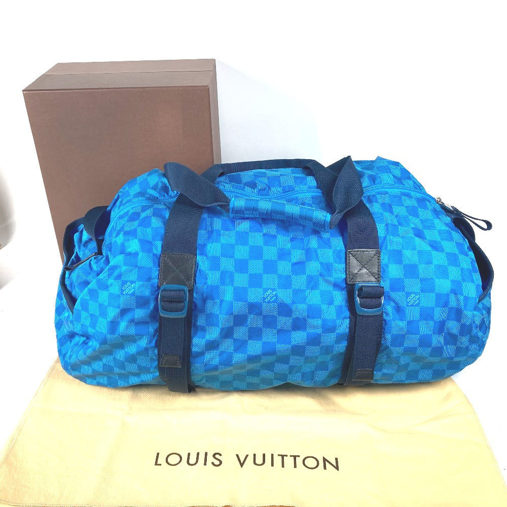LOUIS VUITTON Boston Duffel bag M97057 Nylon blue Damier Aventure Plat Ktical