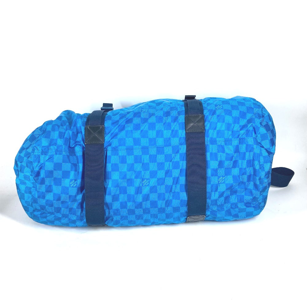 LOUIS VUITTON Boston Duffel bag M97057 Nylon blue Damier Aventure Plat Ktical