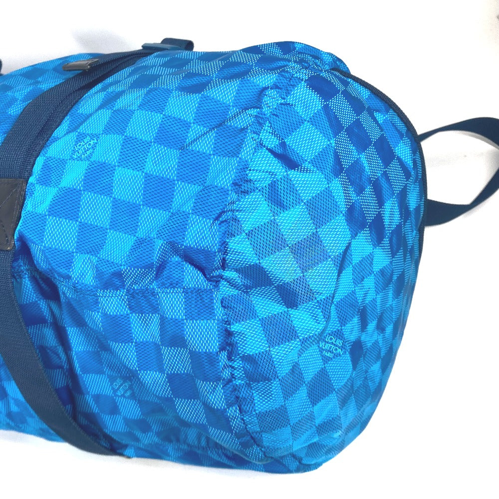 LOUIS VUITTON Boston Duffel bag M97057 Nylon blue Damier Aventure Plat Ktical