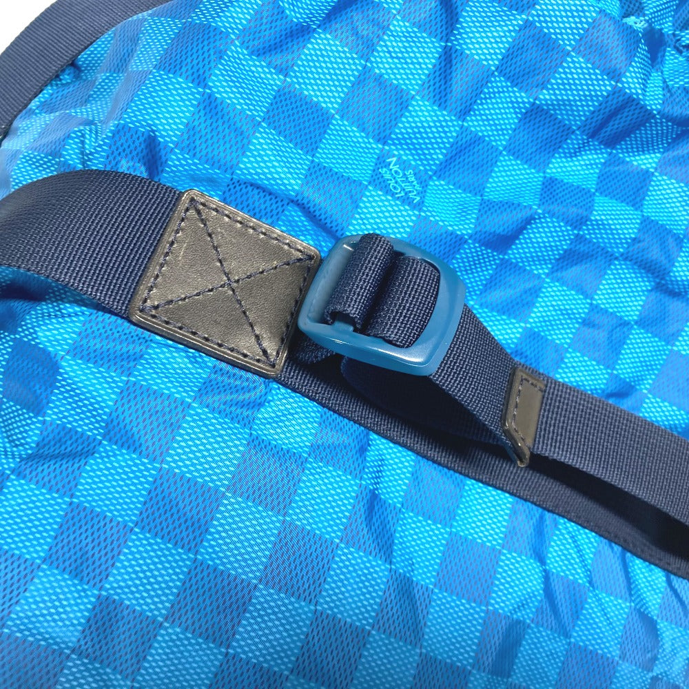 LOUIS VUITTON Boston Duffel bag M97057 Nylon blue Damier van tulle Plat Ktical mens