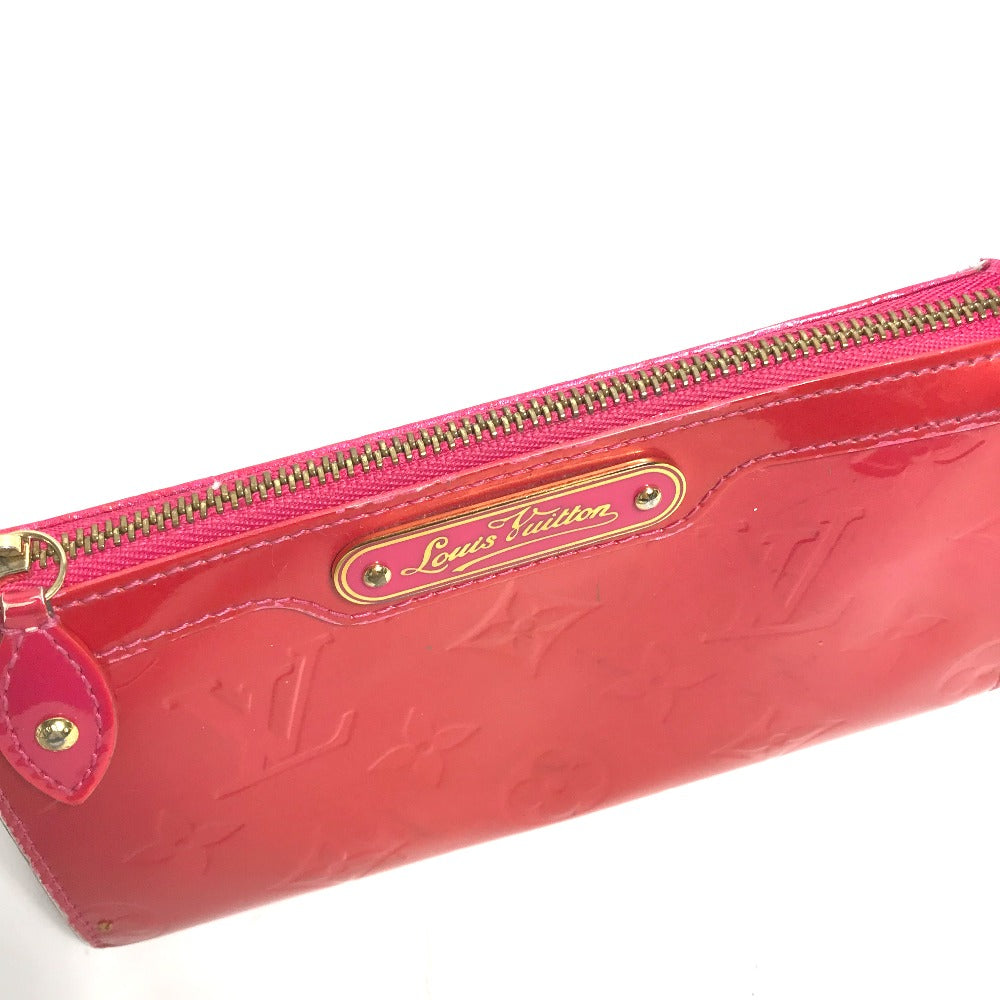 LOUIS VUITTON Pouch M93647 Patent leather pink Monogram Vernis Truth cosmetic Women