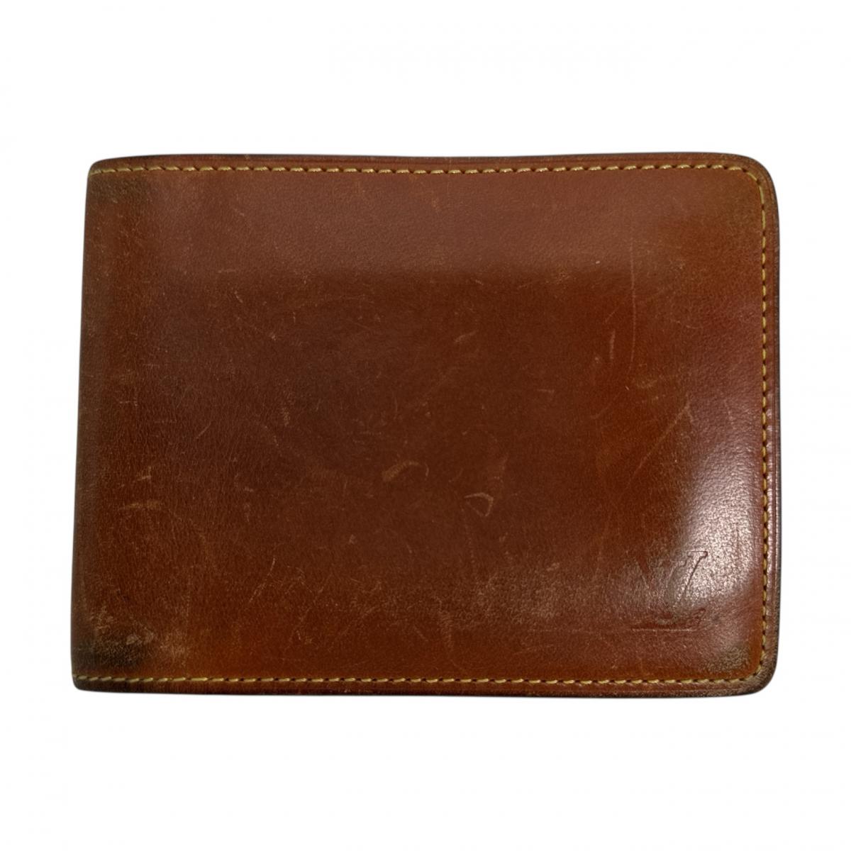 LOUIS VUITTON Bifold Wallet M85015 leather Brown Porte Billets6Cartes Crdit Nomad