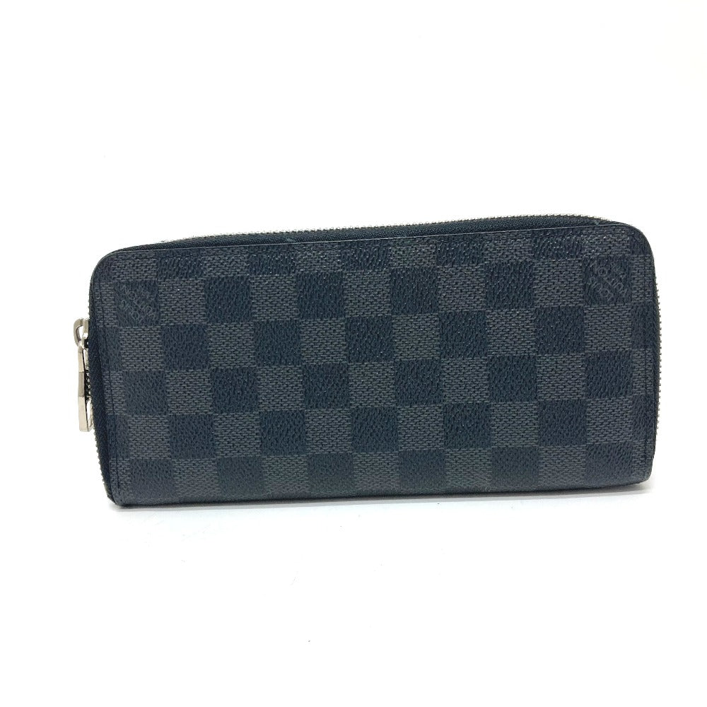 LOUIS VUITTON Long Wallet Purse N63095 Damier Grafitto Canvas black Zippy Wallet Vertical mens