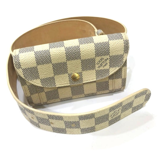 LOUIS VUITTON Waist bag Damier Azur Canvas white Saint Tulle Pochette Solo Women(Unisex)