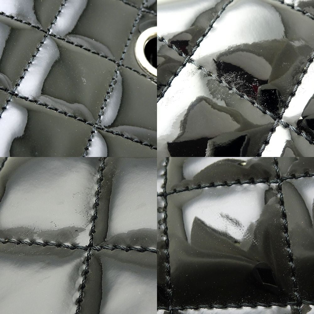 Chanel Mademoiselle Bowling Bag Patent Leather Black
