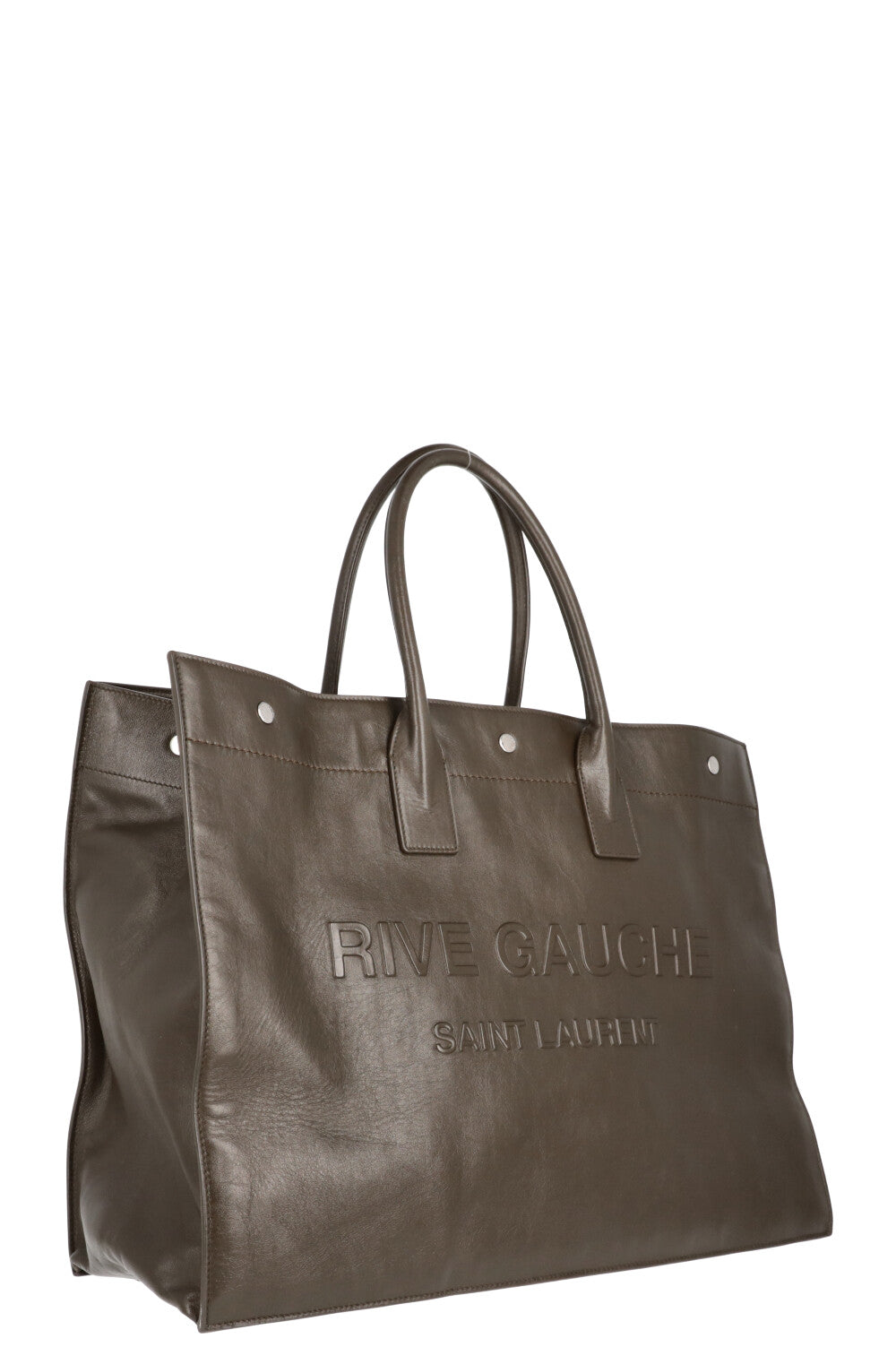 SAINT LAURENT Rive Gauche Tote Bag Leather Green