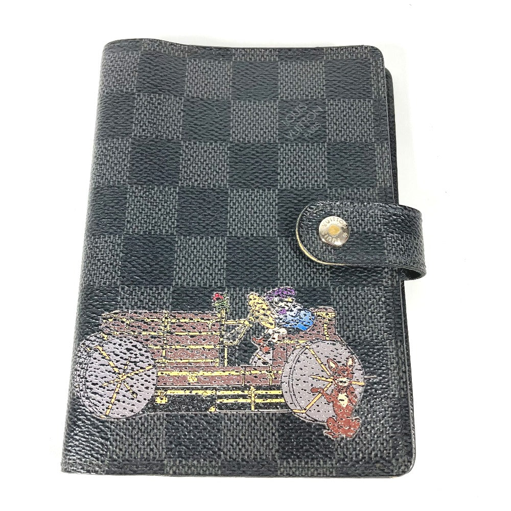 LOUIS VUITTON Notebook cover R21130 Damier Grafitto Canvas black Damier Grafitte Illustre Agenda PM Women