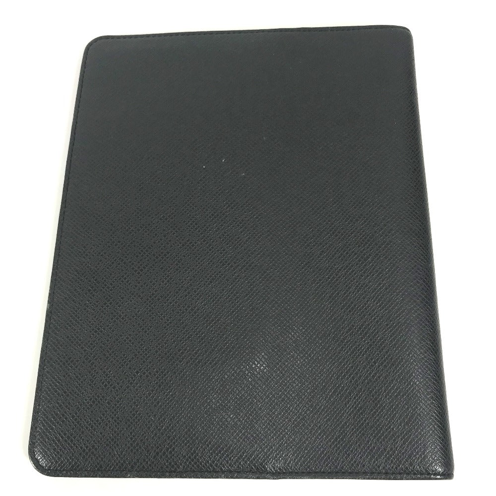 LOUIS VUITTON Note cover R20409 Taiga Leather black Taiga Agenda Bureau mens
