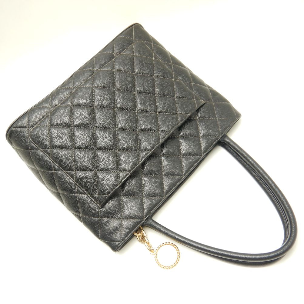 Chanel Reprint Tote Bag Matelasse Caviar Skin Black