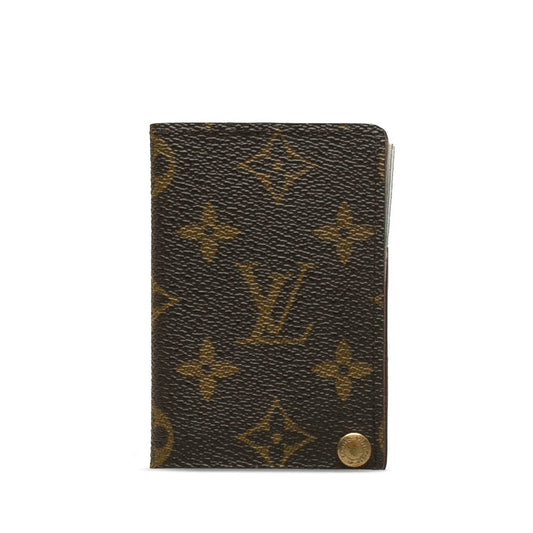 Louis Vuitton Monogram Portcourt Credit Card Case M60937 Brown PVC Leather Louis Vuitton