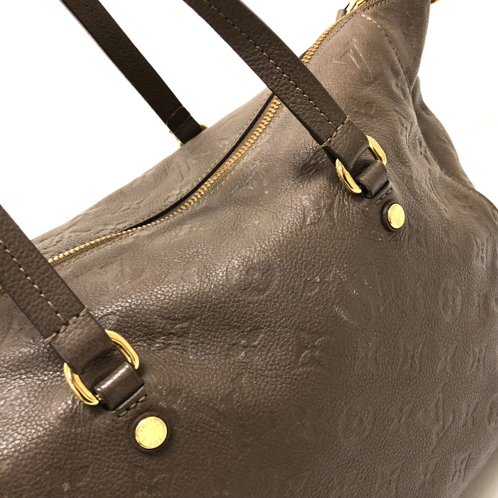 LOUIS VUITTON Handbag Monogram Ann Platt Leather Brown Monogram Unplant Remunize PM Women