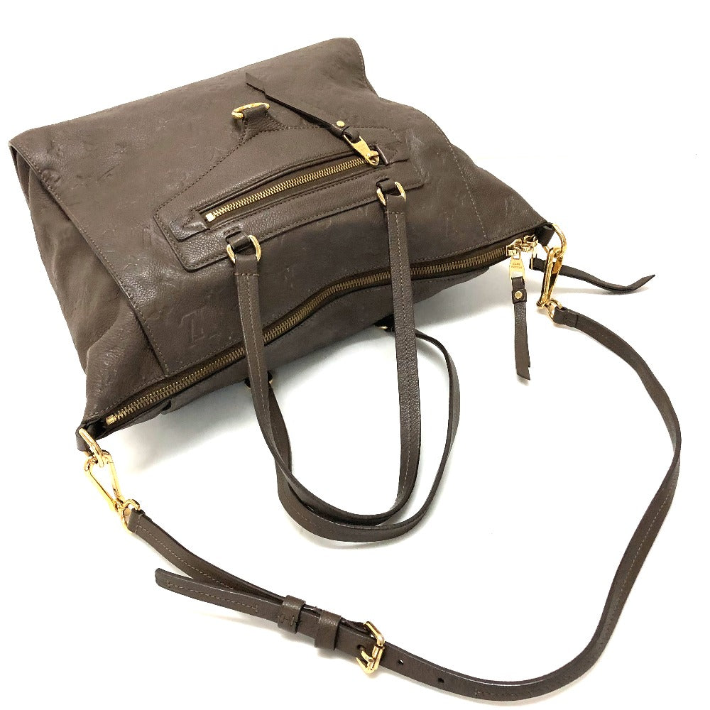 LOUIS VUITTON Handbag Monogram Ann Platt Leather Brown Monogram Unplant Remunize PM Women