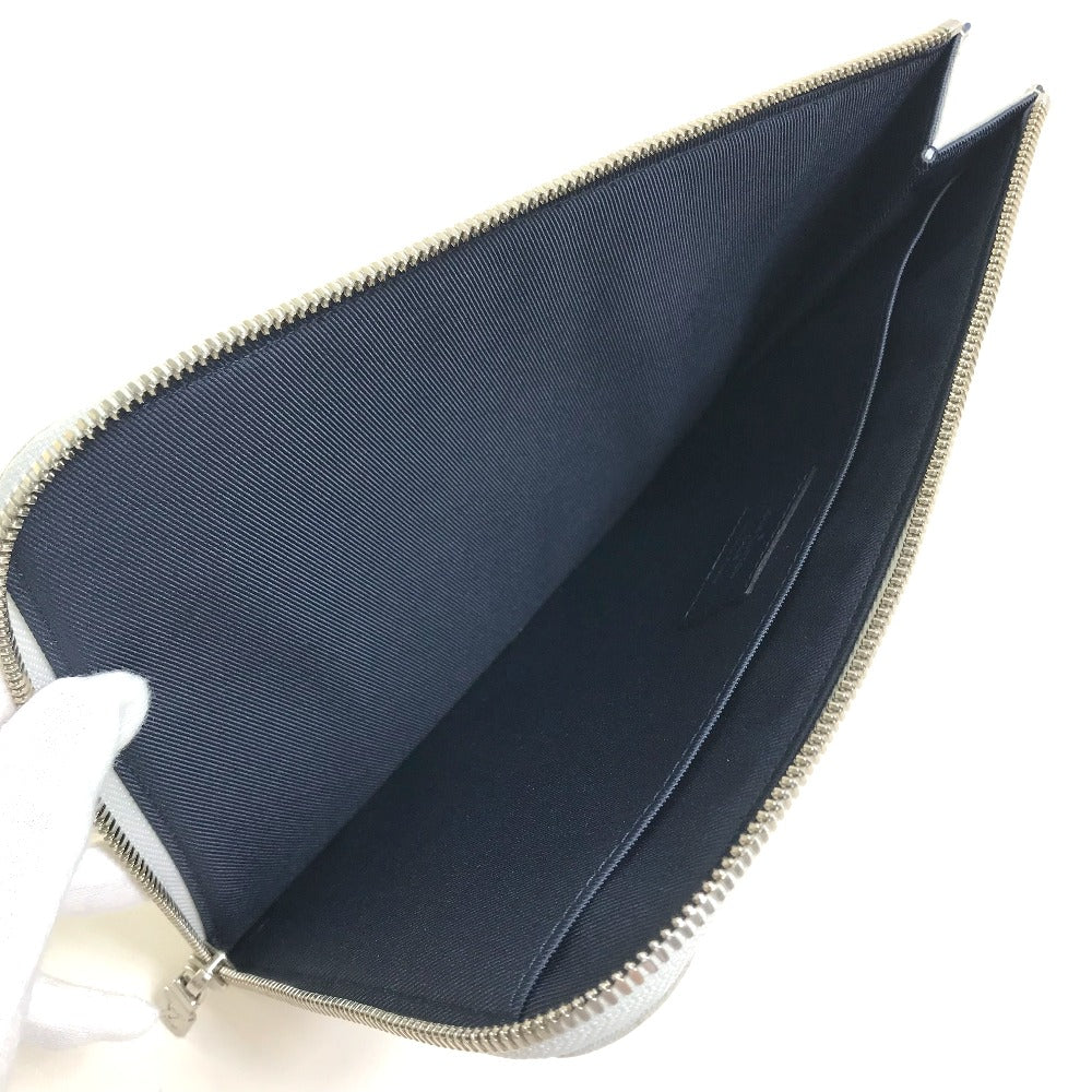 LOUIS VUITTON Clutch bag M61745 Monogram canvas Gray x red x navy Monogram white Pochette Jules PM mens Used