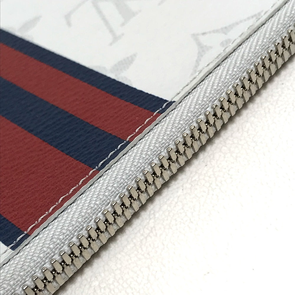 LOUIS VUITTON Clutch bag M61745 Monogram canvas Gray x red x navy Monogram white Pochette Jules PM mens Used