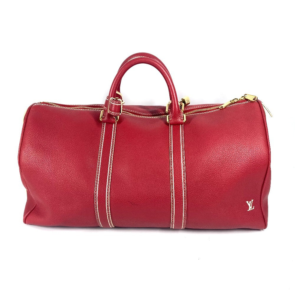 LOUIS VUITTON Boston Duffel bag M95137 leather Red Tobaco Keepall 50