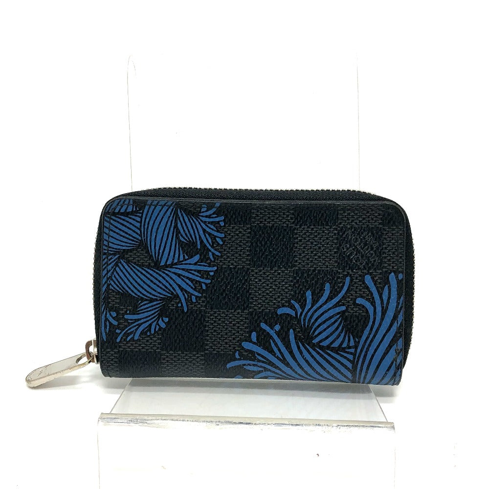 LOUIS VUITTON Coin case N41687 Damier Grafitto Canvas black Damier Grafitte Christopher Nemeth Zippy mens