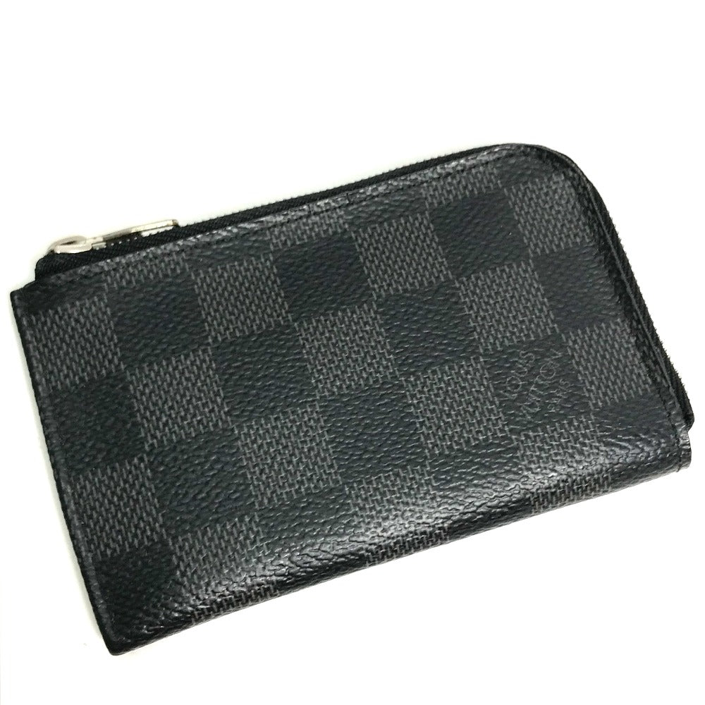 LOUIS VUITTON Coin case N61237 Damier Grafitto Canvas black Damier Grafitte Porto Monnaie mens