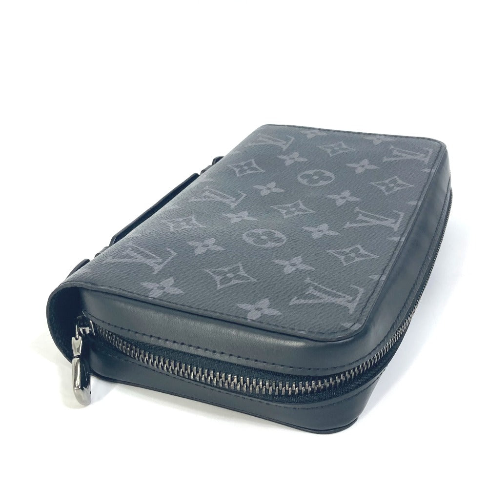 LOUIS VUITTON Long Wallet Purse M61698 Monogram Eclipse Canvas black Monogram Eclipse Zippy XL mens