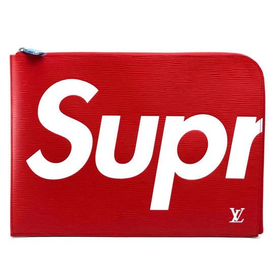 LOUIS VUITTON Clutch bag M67722 Epi Leather Red Louis Vuitton x Supreme Epi Pochette Joule GM unisex(Unisex)