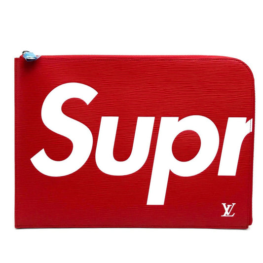 LOUIS VUITTON Clutch bag M67722 Epi Leather Red Louis Vuitton x Supreme Epi Pochette Joule GM unisex(Unisex)
