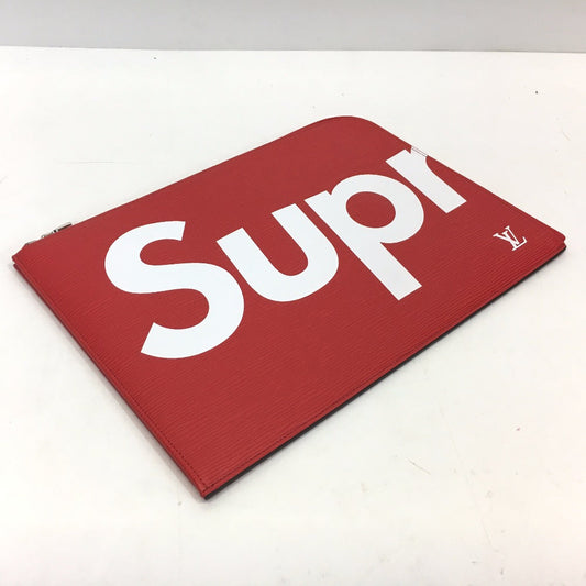 LOUIS VUITTON Clutch bag M67722 Epi Leather Red Louis Vuitton x Supreme Epi Pochette Joule GM unisex(Unisex) Used