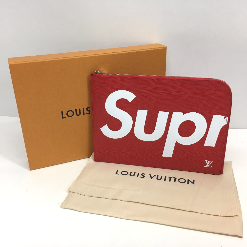 LOUIS VUITTON Clutch bag M67722 Epi Leather Red Louis Vuitton x Supreme Epi Pochette Joule GM