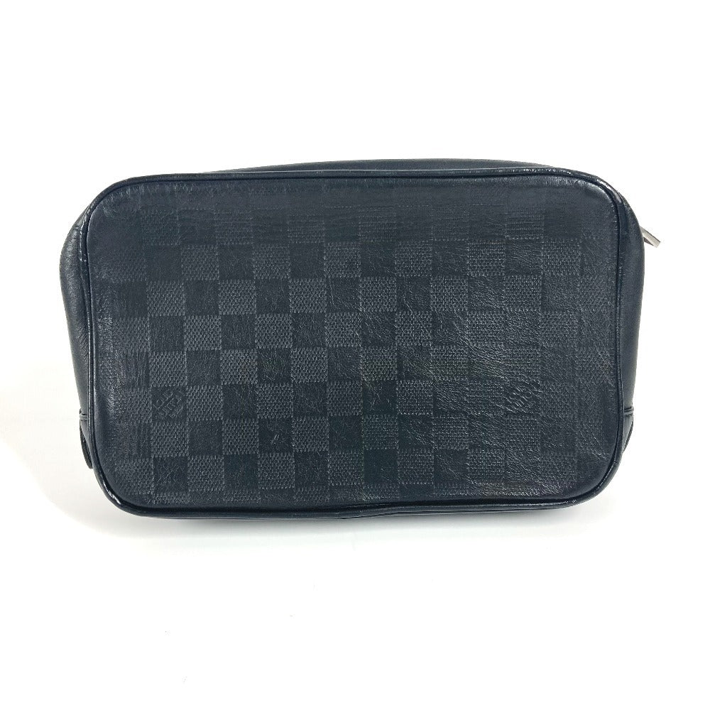LOUIS VUITTON business bag N23347 Damier Anfini Leather black Damier Anfini Truth Toilette unisex(Unisex)