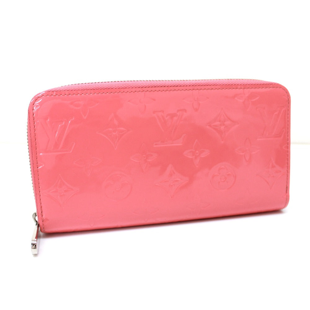 LOUIS VUITTON Long Wallet Purse M61562 Monogram Vernis pink Monogram Vernis Zippy wallet Women