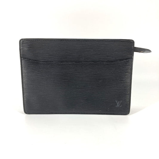 LOUIS VUITTON business bag Epi Leather black Epi Pochette homme mens