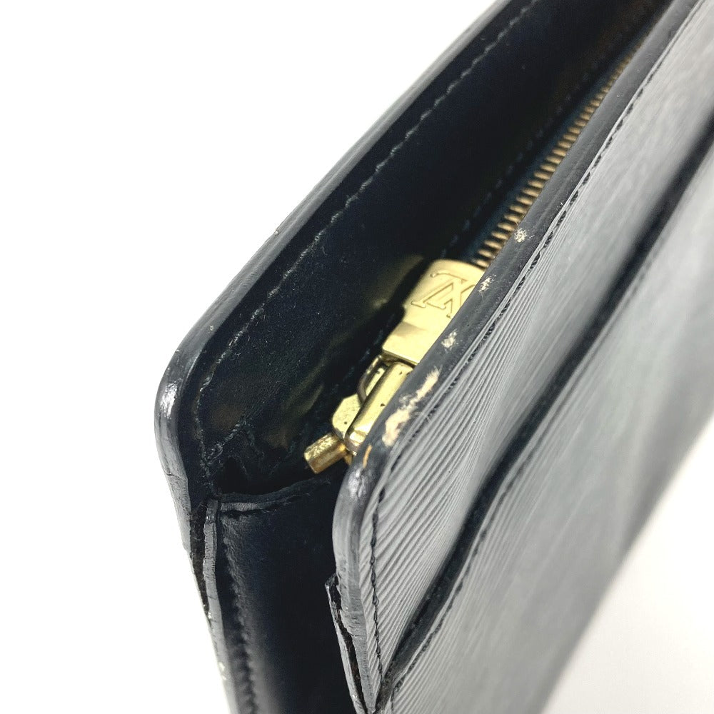 LOUIS VUITTON business bag Epi Leather black Epi Pochette homme mens