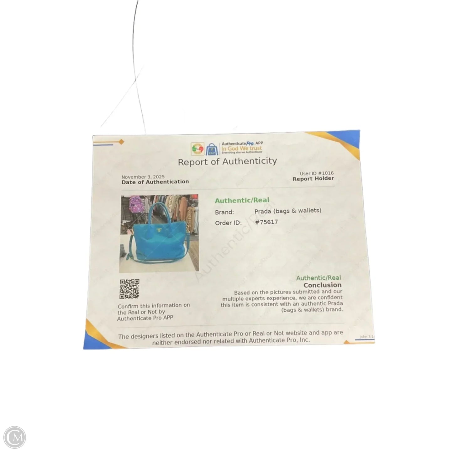 Handbag Luxury Designer By Prada, Size: Large