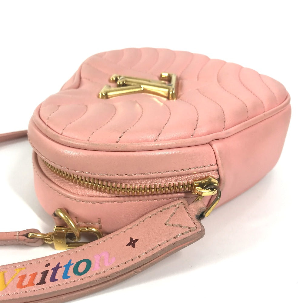 LOUIS VUITTON Shoulder Bag M53769 leather pink New Wave Heart LV logo