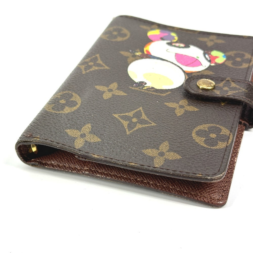 LOUIS VUITTON Notebook cover R20011 Monogram canvas Brown Monogram Panda Takashi Murakami Agenda PM Women
